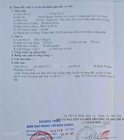 Khu nội bộ ngay VX Cây Gõ, Q6. DTS 780m2, hầm 5 tầng, ngang 5m nở 15m. Giá 100 triệu/m2