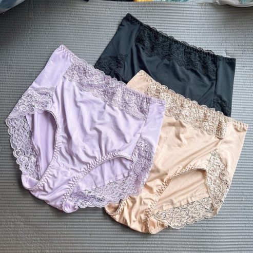 Em mới về lô quần thun lạnh cạp cao xuất Nhật xịn đét. Quần lưng cao chất thun cotton lạnh phối ren
